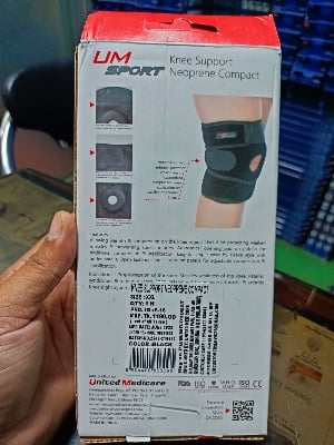 Picture of Buy UM Knee Support Neoprene Compact Product For Knee Injury Black