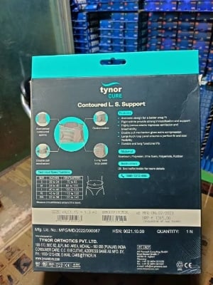 Picture of Tynor Contoured L.S support,(Soientifically designed belt with four contoured rigid splints inside the back panel that provides strong immobilisation and support ) Grey