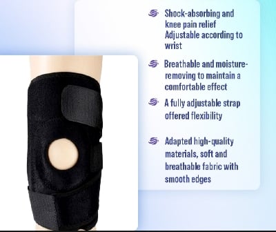 Picture of knee support Spotify comfort premium quality adjustable pain Relief support Black