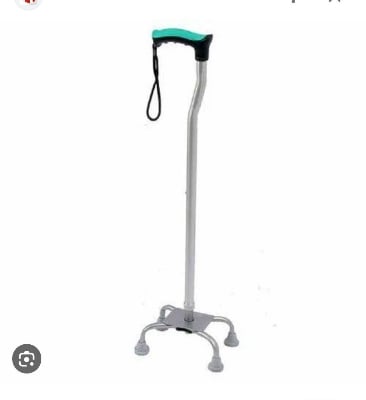 Picture of Aluminium Silver.U Shaped Quadripod Walking Stick Multicolor