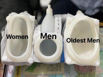 Picture of Easy Fit Urine pant ergonomics Design (scientific Design catheters for Medical use Easy to clean cotton briefs) 