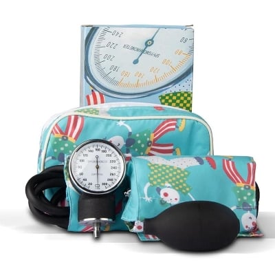Picture of Manual Medical Blood Pressure Monitor for Child, Infant, Neonate, Pediatric, BP Cuff Manometer, Arm, Aneroid Sphygmomanometer Multicolor