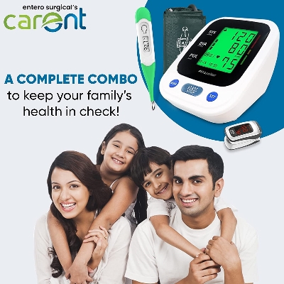 Picture of GALAXY Essential Health-check Kit | Digital BP Checking Machine, Digital Thermometer & Digital Pulse Oxmeter, Combo of 3 Light Ash