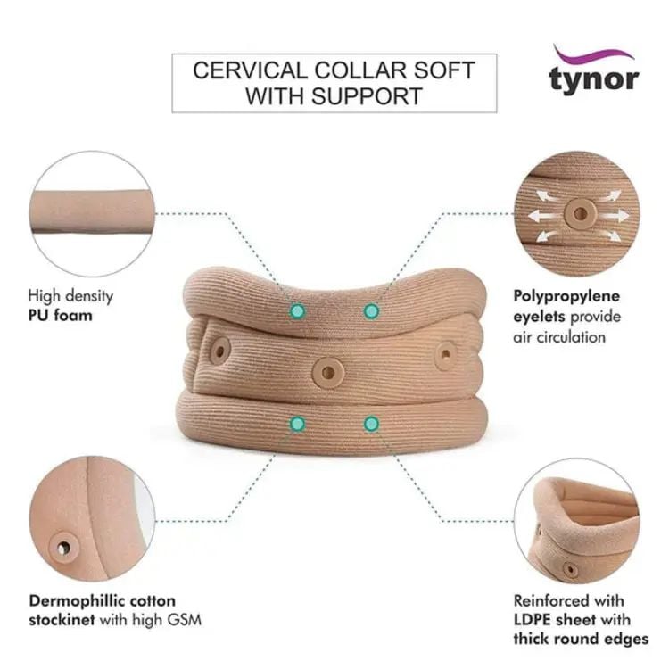 Picture of Tynor Cervical Collar Soft With Support - online Grocery Shopping and Delivery Grey
