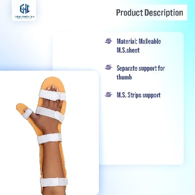 Picture of Cock-up Splint Hand Resting Black
