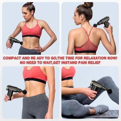 Picture of Portable mini massager deep tissue Therapy to relieve muscle soreness, used for athletes, percussion muscle massager and back massager EU:40
