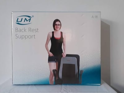 Picture of United Medicare UM Back Rest Support,(with Adjustable Lumbar corset pain relief) Grey