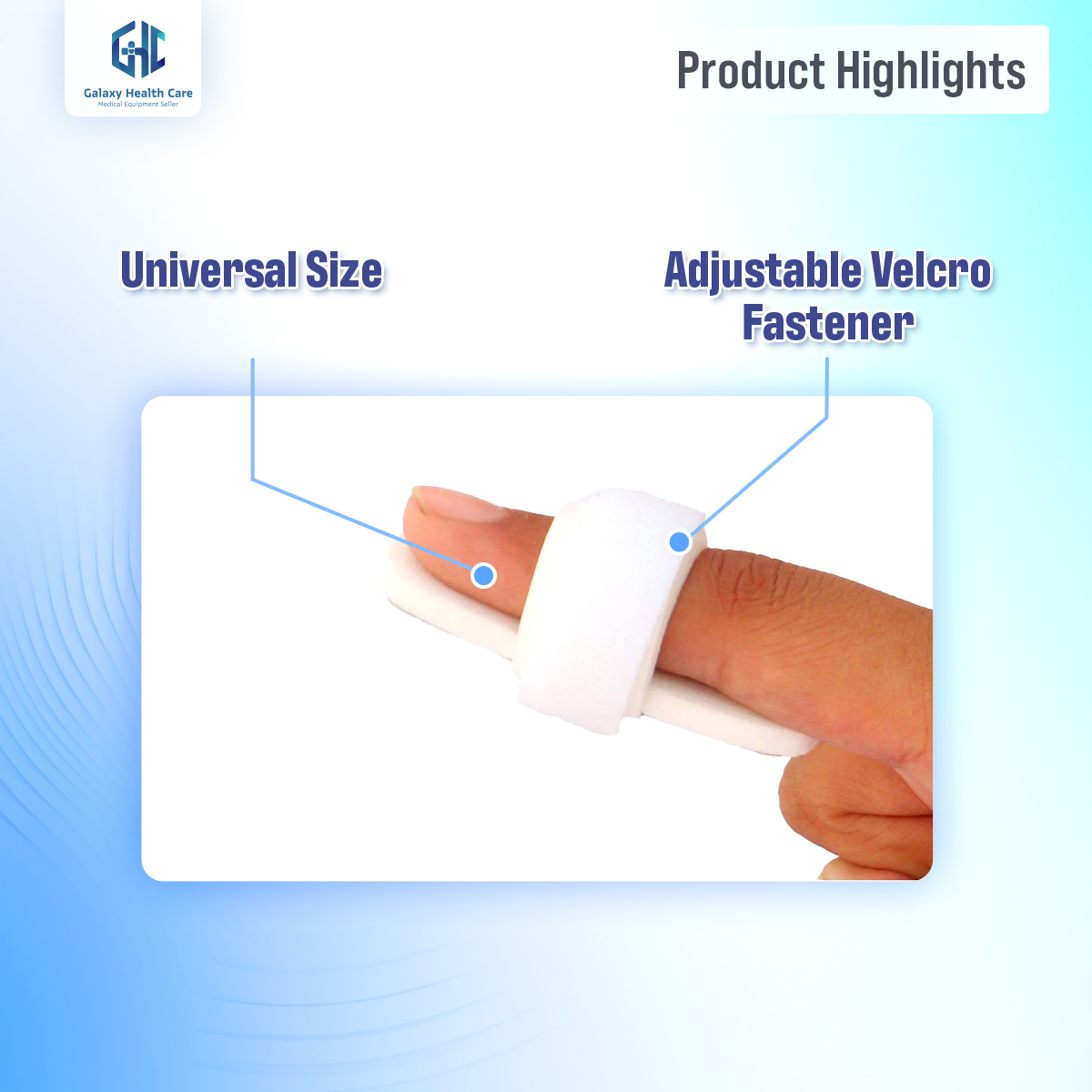 Picture of Universal Finger Mallet Splint Deformity and Comfortable and Excellent Grip Black