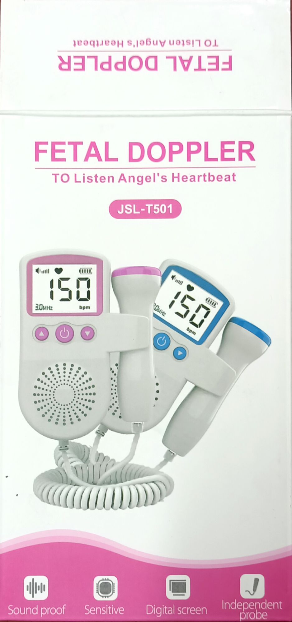 Picture of Fetal Doppler Heart Rate Monitor Baby Fetal Sound Heart Detector with LCD display 