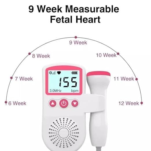 Picture of Fetal Doppler - Your Portable Companion for Pregnancy: 50-230M Measuring Hz, LCD Display, Pocket Size Multicolor