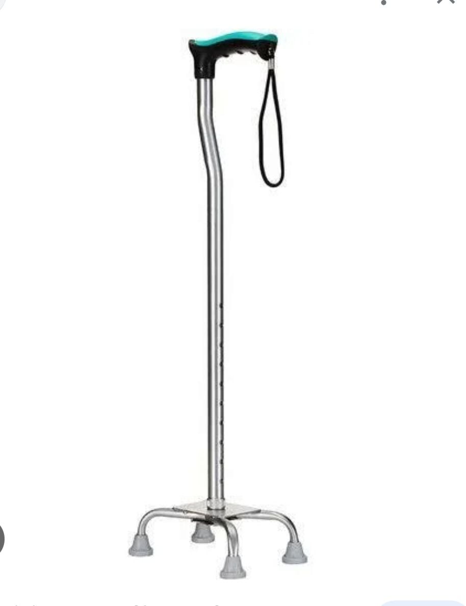 Picture of Aluminium Silver.U Shaped Quadripod Walking Stick Silver