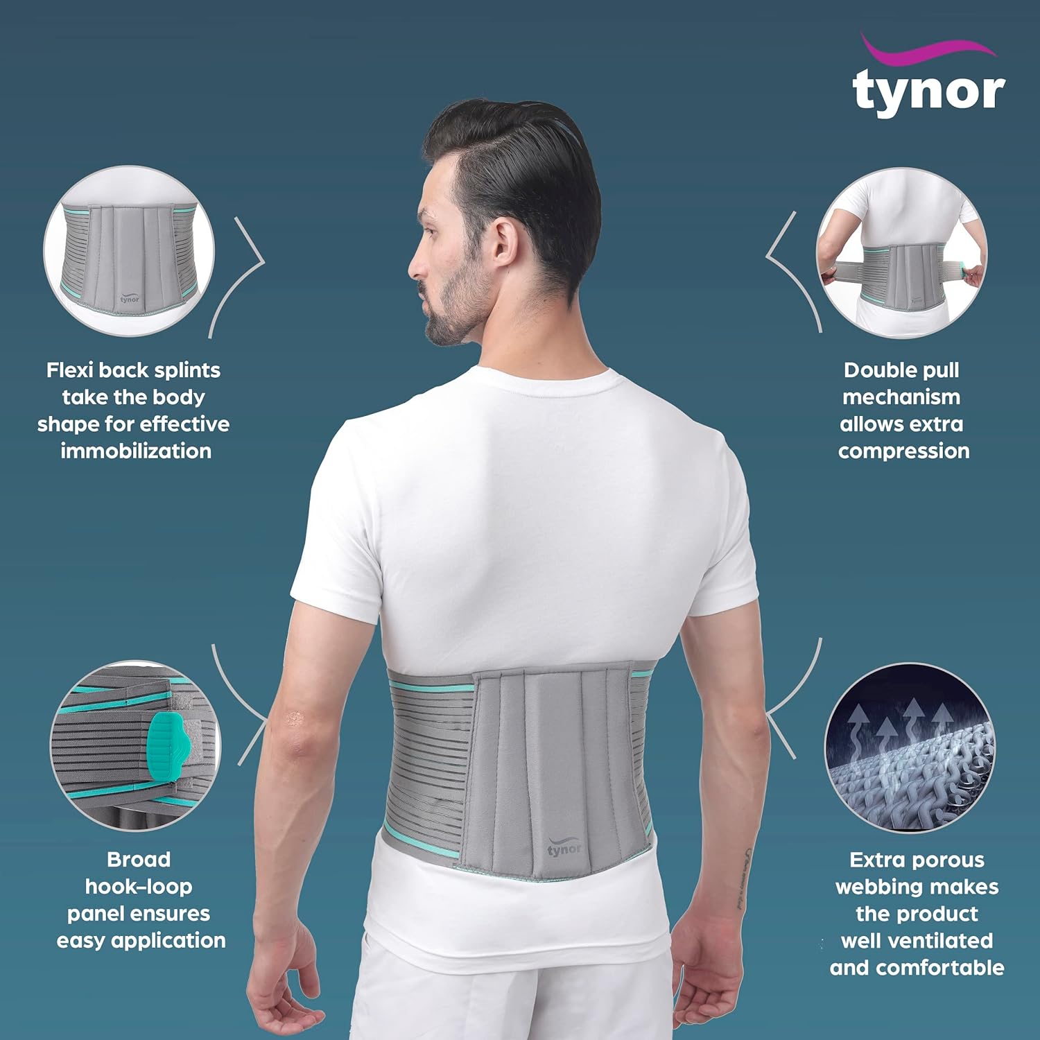 Picture of Tynorr Lumbo Sacral Belt(Back support,compression, flexible splint) 