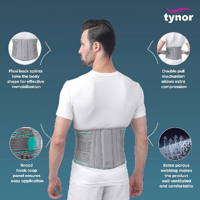 Picture of Tynorr Lumbo Sacral Belt(Back support,compression, flexible splint) 