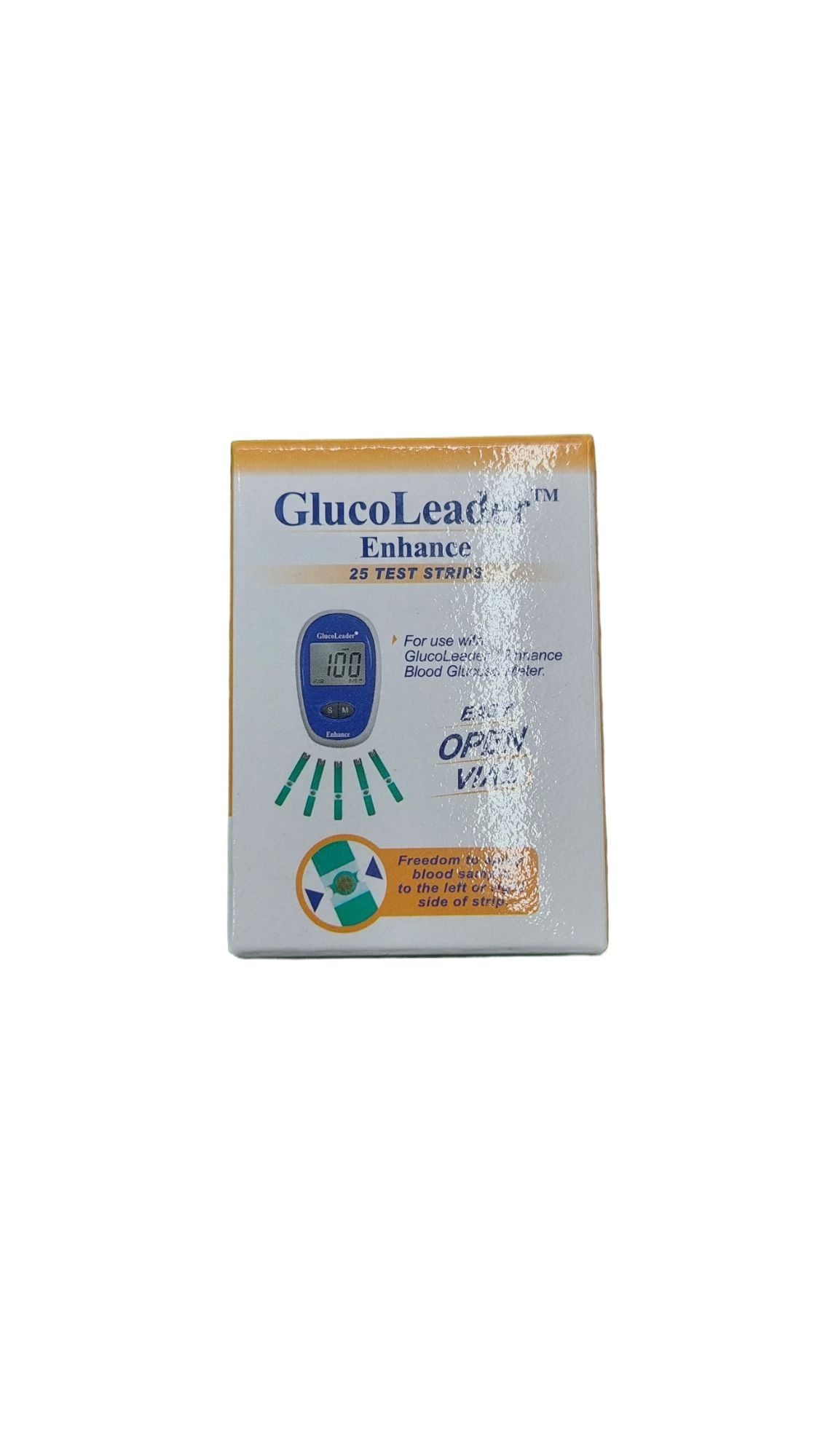 Picture of GlucoLeader Enhance Blood Glucose Test Strips (25 Pcs) Multicolor