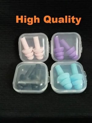 Picture of Waterproof Silicone Ear Plugs Sleep Noise Prevention Earplugs Noise Reduction Multicolor