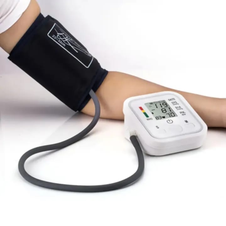 Picture of Digital Arm Blood Pulse Pressure Monitor Electric Tonometer Meter Health Care 99 Memory Sets Household Sphygmomanometer Multicolor