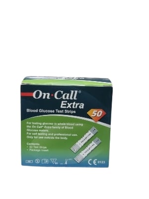Picture of On Call Extra Blood Glucose Test Strips – High Precision & Fast Results Multicolor