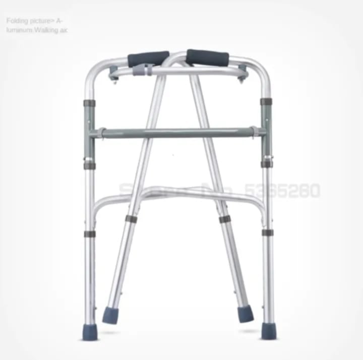 Picture of Patient Walker Price in Bangladesh | Folding Walker with Front Wheels - Techno Health Multicolor