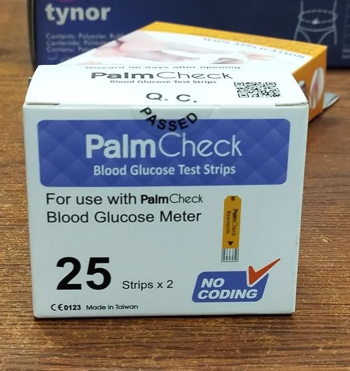 Picture of Palm Check Glucose meter Strips- 25x2 Test Multicolor