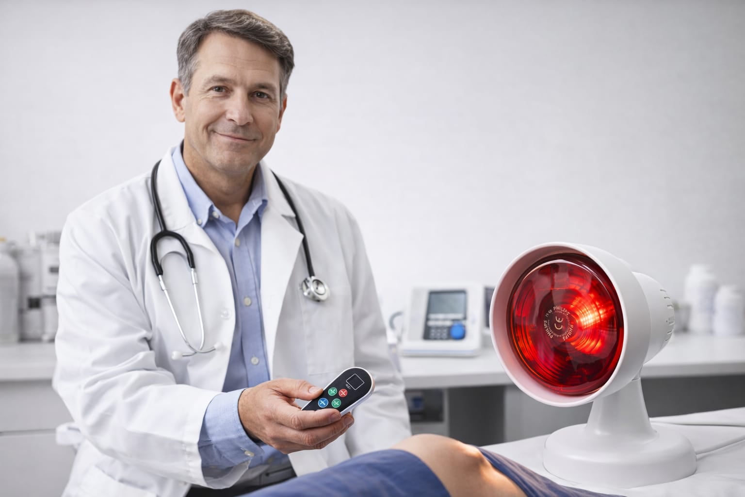 Picture of IRISH Infrared Therapy Lamp 150W (IR Bulb) with Remote Control Multicolor