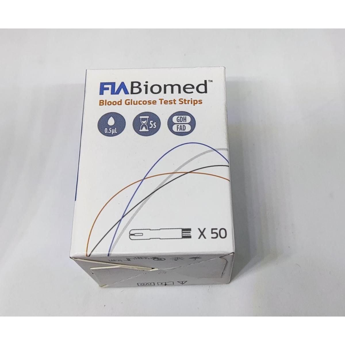 Picture of FIA Biomed Blood glucose test 25 Strips Multicolor