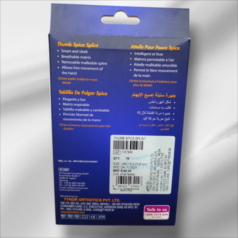 Picture of Thumb Spica Splint (Tynor) Multicolor