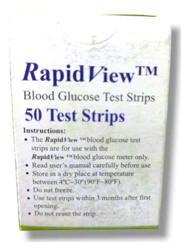 Picture of Rapid view blood glucose test strip 50 PCS Multicolor