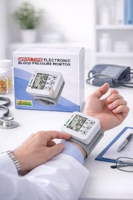 Picture of Wrist Type Electronic Blood Pressure Monitor – Accurate & Easy Health Monitoring Multicolor