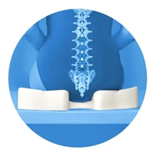 Picture of Coccyx Seat Cushion to Relieve Back, Sciatica and Tailbone Pain Ideal for Car, Office Chair Multicolor