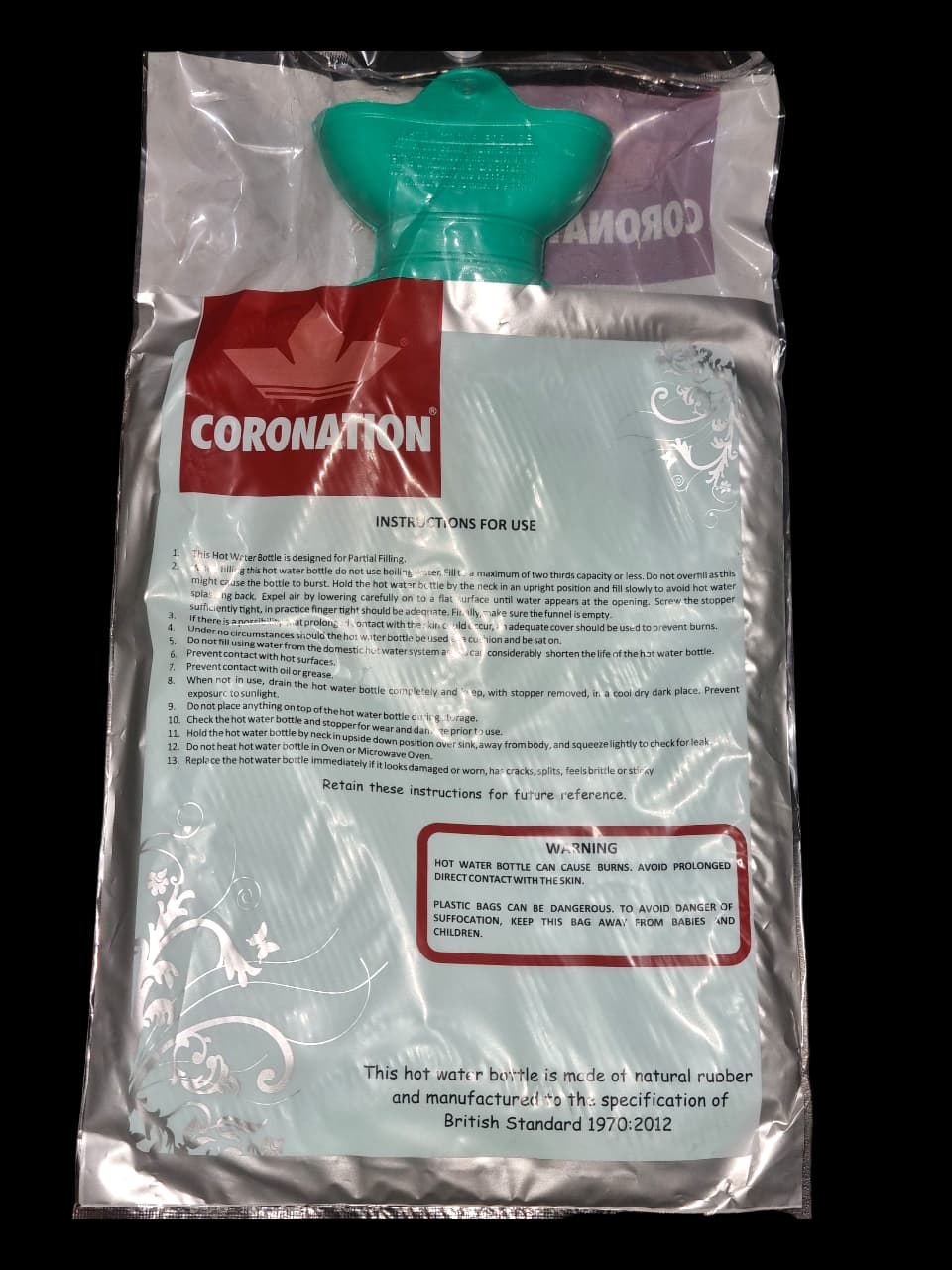 Picture of Coronation Ribbed Duo Hot Water Bottle – 2 Liters Multicolor