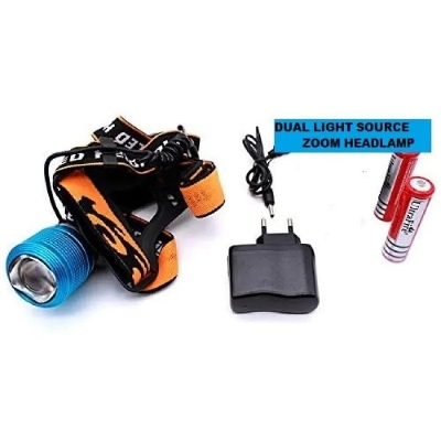 Picture of LED Rechargeable Dual Light Zoom Headlamp: Precision & Power Multicolor