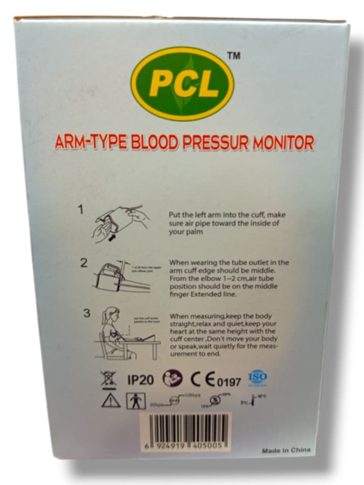 Picture of PCL Arm-type Blood Pressure Monitor Model: JN-163D Multicolor