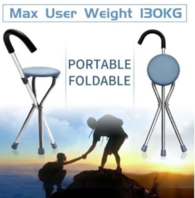 Picture of Walking Stick with Foldable Seat – Portable Support & Rest Solution Multicolor