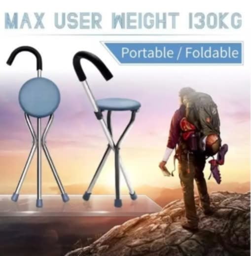 Picture of Walking Stick with Foldable Seat – Portable Support & Rest Solution Multicolor