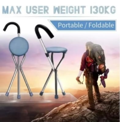 Picture of Walking Stick with Foldable Seat – Portable Support & Rest Solution Multicolor