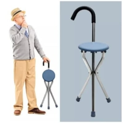 Picture of Walking Stick with Foldable Seat – Portable Support & Rest Solution Multicolor