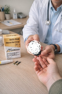 Picture of AceZin Blood Glucose Test Strips – 50 Pcs (Model: AMG001) Multicolor