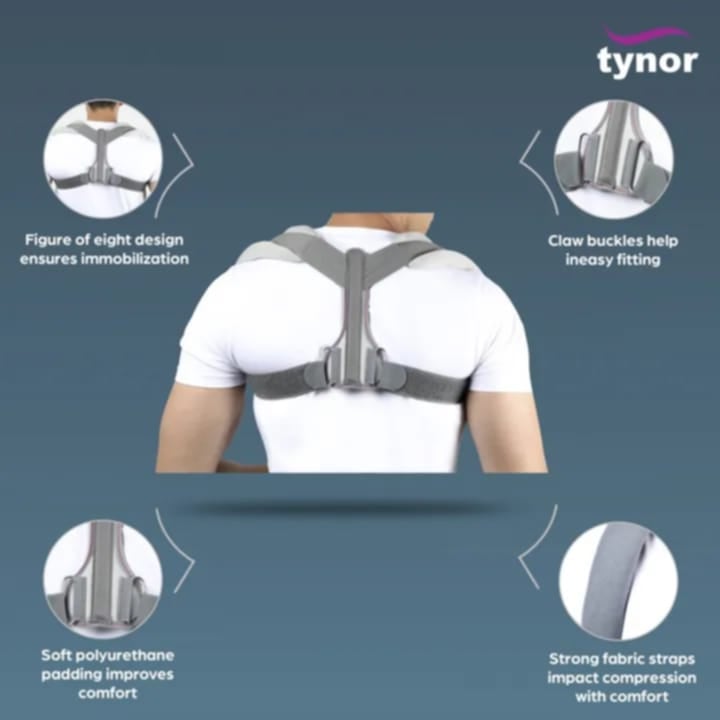Picture of Tynor Clavicle Brace With Buckle(Immobilization,Comfort,Easy Application) Multicolor