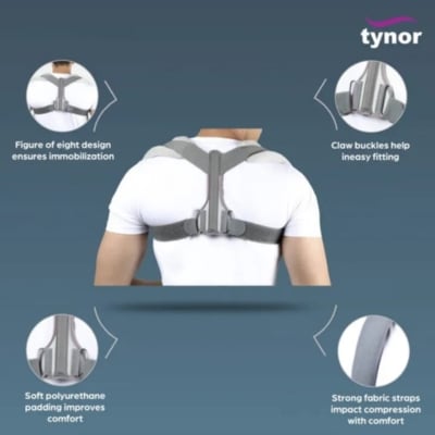 Picture of Tynor Clavicle Brace With Buckle(Immobilization,Comfort,Easy Application) Multicolor
