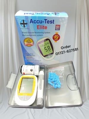 Picture of Accu-Test Elite Blood Glucose Monitor (Korean) with 10 Strips and 10 Needles Multicolor