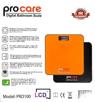 Picture of Procare Digital Bathroom weight Scale_180 KG Multicolor