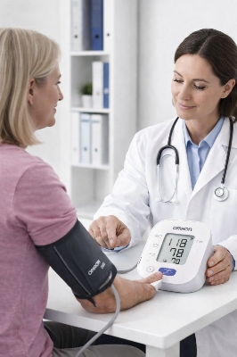 Picture of Omron HEM-7140T1 Automatic Blood Pressure Monitor (Bluetooth Enabled) Multicolor