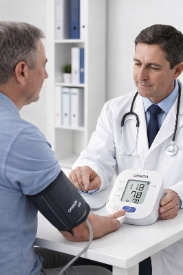 Picture of Omron HEM-7140T1 Automatic Blood Pressure Monitor (Bluetooth Enabled) Multicolor