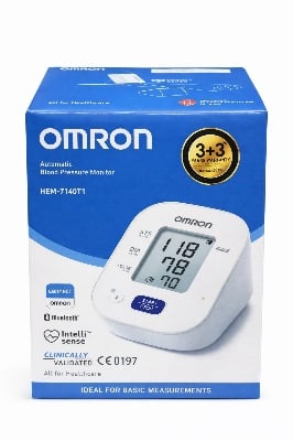 Picture of Omron HEM-7140T1 Automatic Blood Pressure Monitor (Bluetooth Enabled) Multicolor