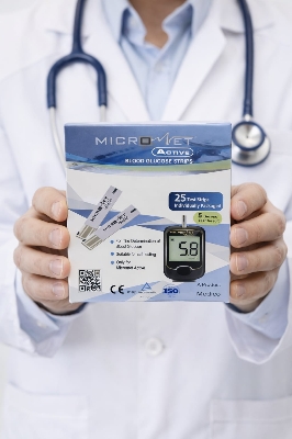 Picture of Micronet Active Blood Glucose Test Strips (25 Strips Pack) Multicolor