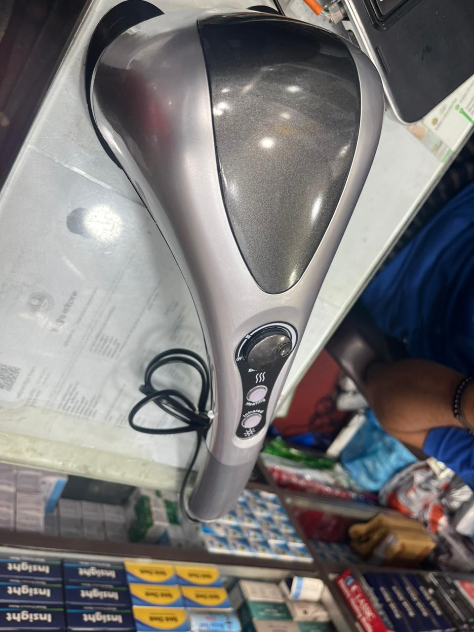 Picture of Electric Handheld Back Massager Infrared Heating Hammer Massager With Double Head Used To Full Body Massage Pain Relief Multicolor