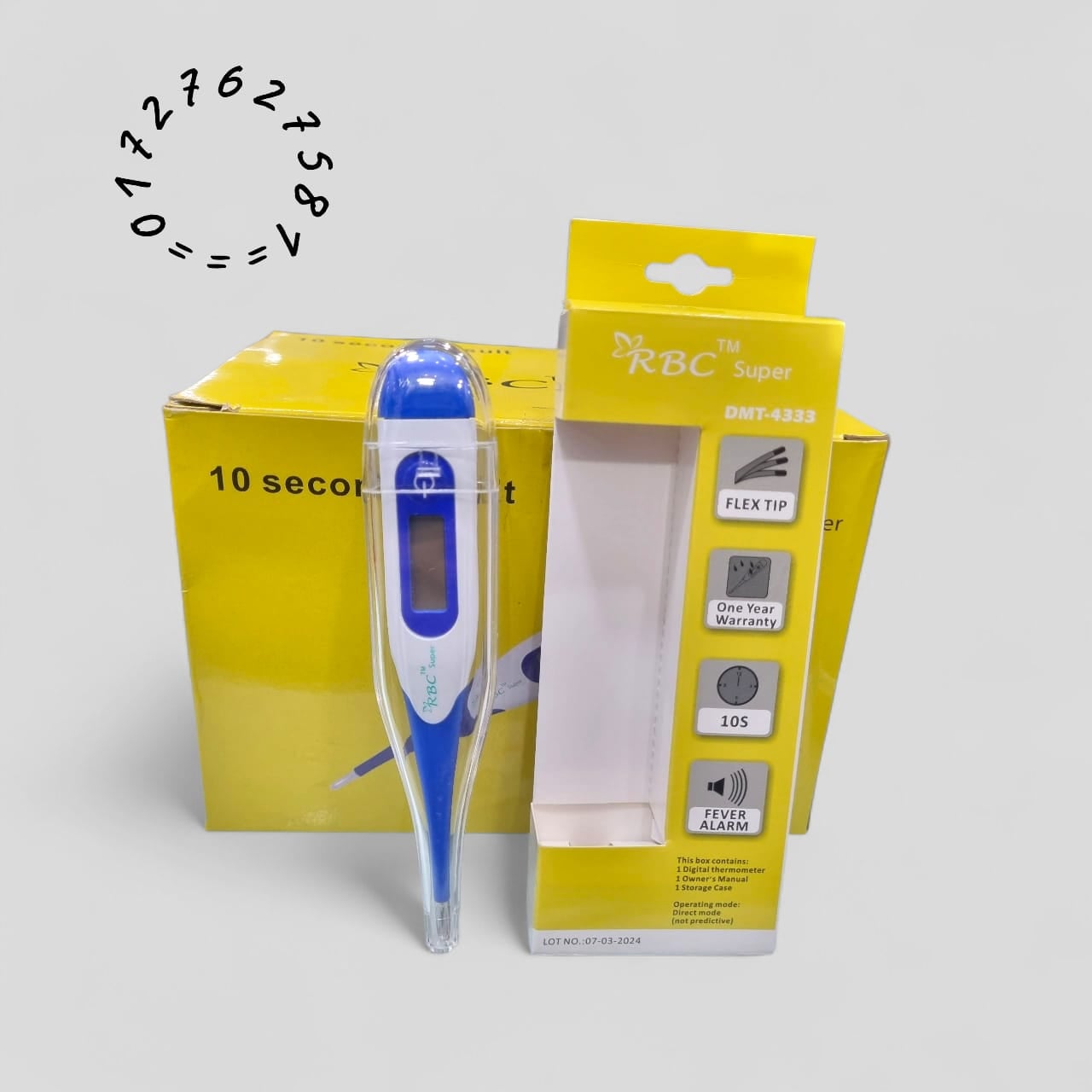 Picture of RBC™ Super fiex tip Digital Thermometer – DMT-4333 Multicolor