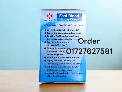 Picture of Test Strip for Getwell Blood Glucose Monitor- 25 Pcs Multicolor