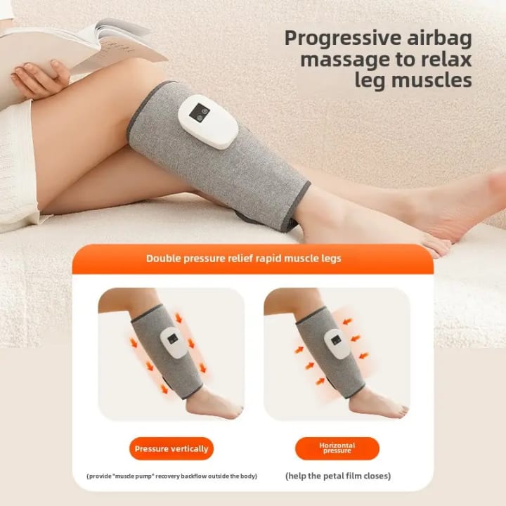 Picture of Leg Massager Air Compression for Blood Circulation and Pain Relief Pressotherapy Electric Kneading Airbag Calf Wrap Massage Multicolor