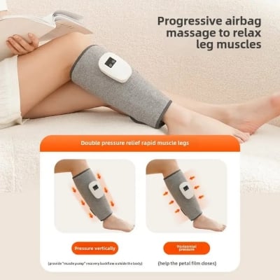 Picture of Leg Massager Air Compression for Blood Circulation and Pain Relief Pressotherapy Electric Kneading Airbag Calf Wrap Massage Multicolor